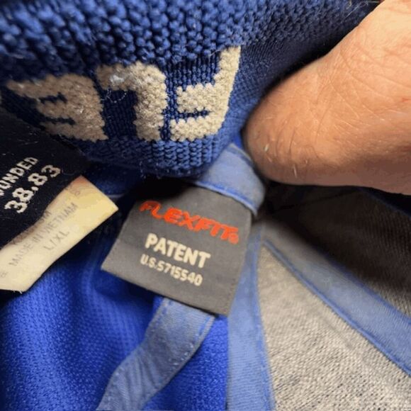 Kangol Men's Pique Flex Fit Baseball Cap Blue Size Large/ XL - Picture 5 of 5